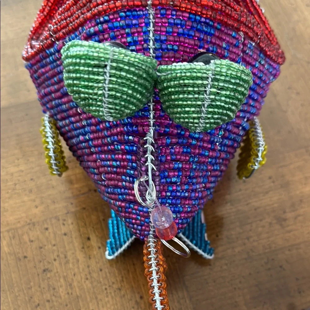 Colorful Beaded Fish Ornament